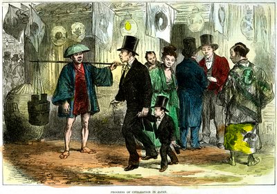 Postęp cywilizacji w Japonii, 1875 autorstwa Unbekannt
