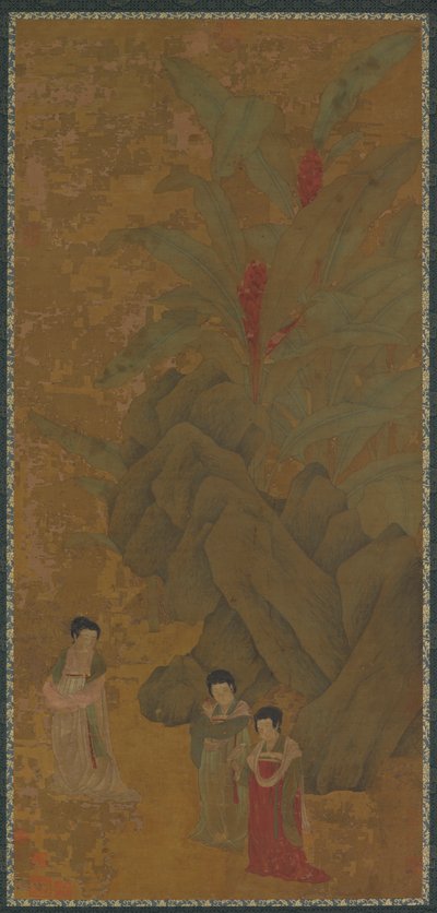 Spazierende Damen, wahrscheinlich Yuan-Dynastie, 14. Jahrhundert von Unbekannt