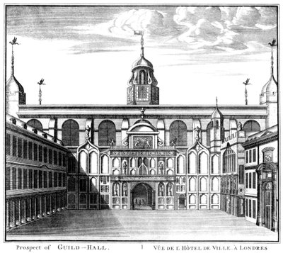 Perspektywa Guildhall, City of London, 1886 autorstwa Unbekannt
