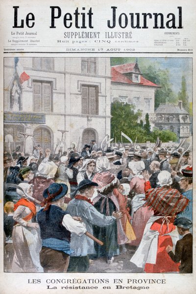 Protest w Bretanii, 1902 autorstwa Unbekannt