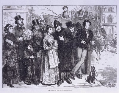 Publiczny świadek zaćmienia Słońca, Londyn, c1870 autorstwa Unbekannt