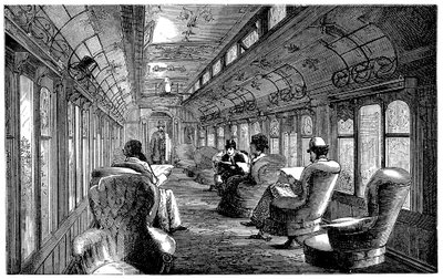 Wagon do salonu Pullman na Midland Railway, Anglia, 1876 r autorstwa Unbekannt