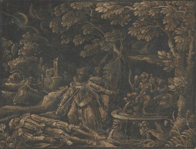 Pyramus i Thisbe, ca. 1580 autorstwa Unbekannt