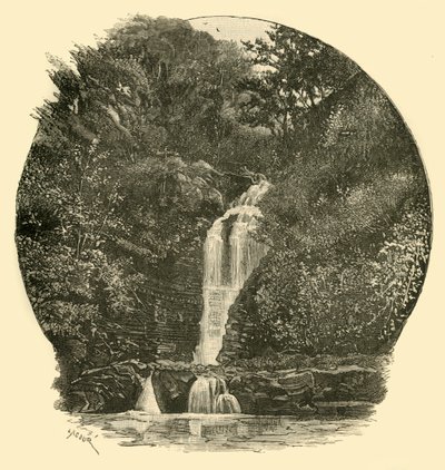 Wodospady Pyrddin, Vale of Neath, 1898. autorstwa Unbekannt