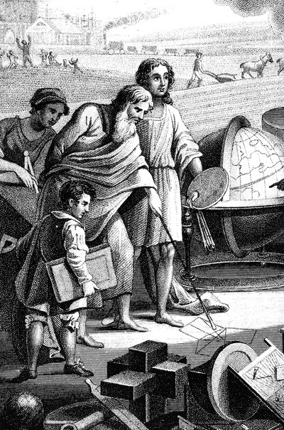 Pitagoras, starożytny grecki matematyk i filozof, VI wiek pne 1833 autorstwa Unbekannt