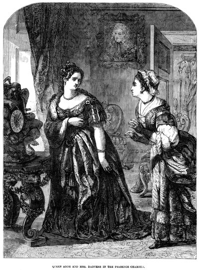 Królowa Anna 1665-1714 i pani Danvers w komnacie obecności autorstwa Unbekannt