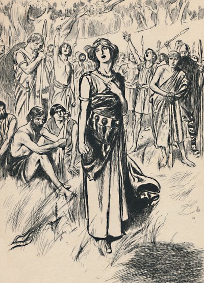 Królowa Boadicea i jej żołnierze, ok. 1907 r. autorstwa Unbekannt