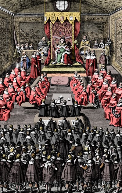 Królowa Elżbieta I w parlamencie, XVI wiek, ok. 1902-1905 autorstwa Unbekannt