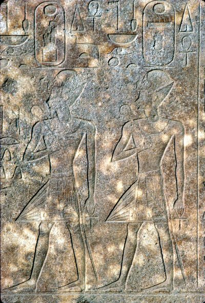 Królowa Hatszepsut i jej współregent faraon Totmes III, XVIII dynastia. c1503 pne-1483 pne autorstwa Unbekannt