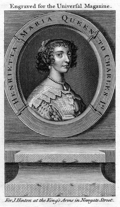 Królowa Henrietta Maria, królowa małżonka Karola I autorstwa Unbekannt