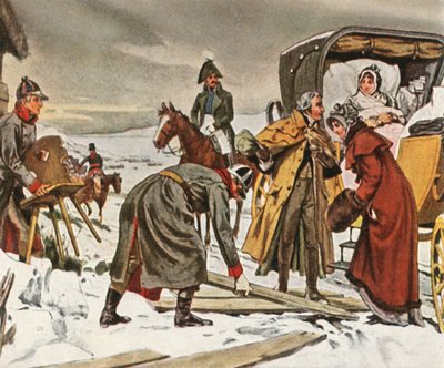 Królowa Luiza w locie do Kłajpedy, 5 stycznia 1807, 1936. autorstwa Unbekannt