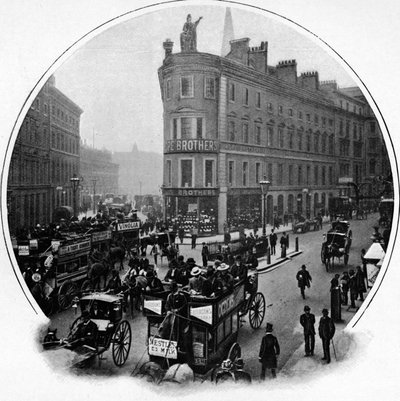 Skrzyżowanie Queen Victoria Street z Cannon Street, City of London, c1903 1903 autorstwa Unbekannt
