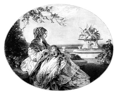 Królowa Wiktoria i Książę Artur, 1850 autorstwa Unbekannt