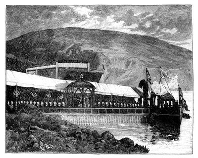 Królowa Wiktoria otwiera wodociągi Glasgow w Loch Katrine w Szkocji, 1859 r autorstwa Unbekannt