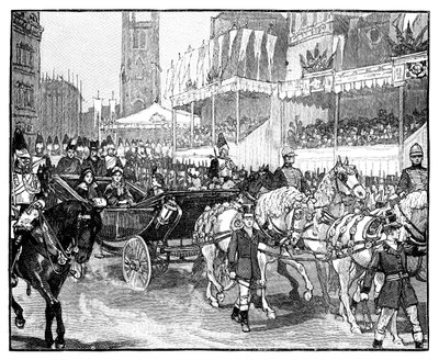 Królowa Wiktoria otwiera wiadukt Holborn, Londyn, 1869 autorstwa Unbekannt