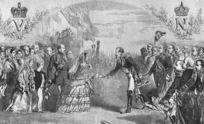 Królowa Wiktoria przyjęta w Boulogne przez cesarza Napoleona III, 18 sierpnia 1855, 1901. autorstwa Unbekannt