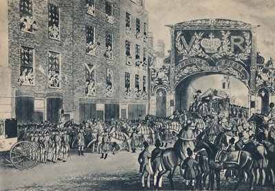 Wejście królowej Wiktorii do miasta w drodze do Guildhall, 9 listopada 1837, 1948. autorstwa Unbekannt