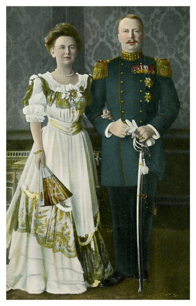 Królowa Wilhelmina i książę Henryk z Holandii, c1900-c1910s autorstwa Unbekannt