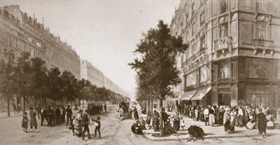 Kolejka przed sklepem spożywczym, oblężenie Paryża, wojna francusko-pruska, 1870-1871 autorstwa Unbekannt