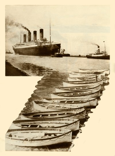 RMS Titanic i łodzie ratunkowe, 1912, 1935. autorstwa Unbekannt