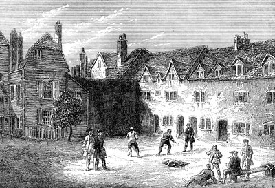 Racquet Court, więzienie Marshalsea, XIX w. autorstwa Unbekannt