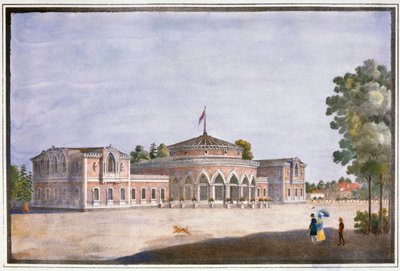 Dworzec kolejowy i francuska restauracja w Catharinhof, Sankt Petersburg, Rosja, XIX w. autorstwa Unbekannt