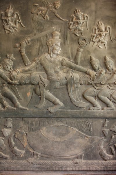 Rzeźba Ramajana, Siem Reap, Kambodża autorstwa Unbekannt