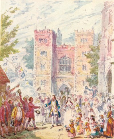 Randulph Crews Małżeństwo z Hildą w Lambeth Church, 1842, 1903. autorstwa Unbekannt