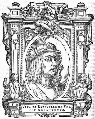Rafał. Od: Giorgio Vasari, Żywoty najwybitniejszych włoskich malarzy, rzeźbiarzy i architektów, 1568 autorstwa Unbekannt