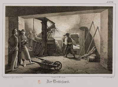 Przetwórstwo surowców, odlewnia metalurgiczna, Niemcy, ok. 1851 autorstwa Unbekannt
