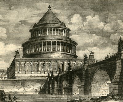 Rekonstrukcja Mauzoleum Hadriana, obecnie Zamek Świętego Anioła, 1890. autorstwa Unbekannt