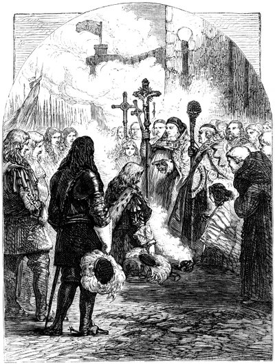 Przyjęcie Jakuba II w Dublinie, 1689 autorstwa Unbekannt
