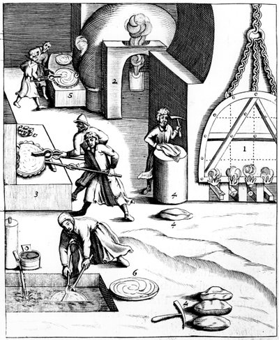 Rafinacja miedzi w procesie węgierskim, 1683 autorstwa Unbekannt