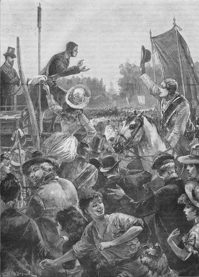 Demonstracja reform w Hyde Parku, Londyn, XIX wiek 1906 autorstwa Unbekannt