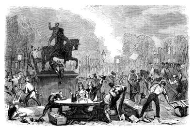 Reformatorskie zamieszki na Queens Square, Bristol, 1831 c1895 autorstwa Unbekannt