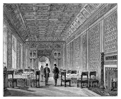 Salonik, Izba Lordów, Pałac Westminsterski, Londyn, ok. 1888 r. autorstwa Unbekannt
