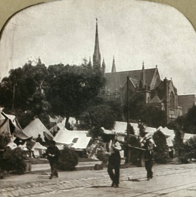 Obóz uchodźców na Jefferson Square, 1906. autorstwa Unbekannt