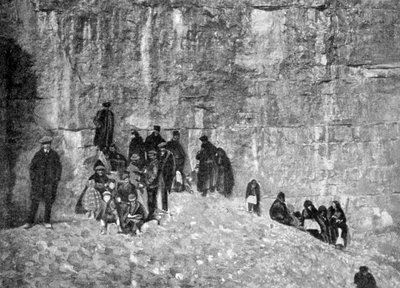 Uchodźcy, wzgórza Belleville, podczas bombardowania Verdun, Francja, I wojna światowa, 1916 autorstwa Unbekannt