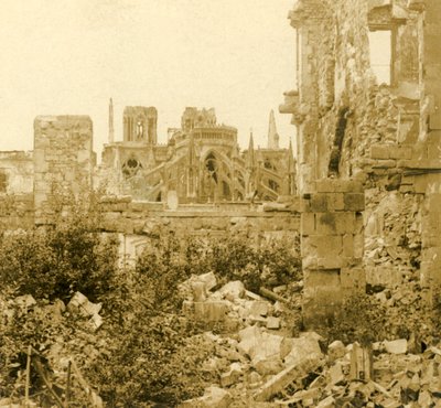 Katedra w Reims, Reims, północna Francja, c1914-c1918 autorstwa Unbekannt