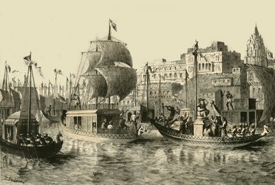 Święto Religijne w Benares, 1890. autorstwa Unbekannt