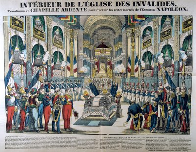 Szczątki Napoleona I sprowadzane do Les Invalides w Paryżu, 15 grudnia 1840, XIX wiek autorstwa Unbekannt