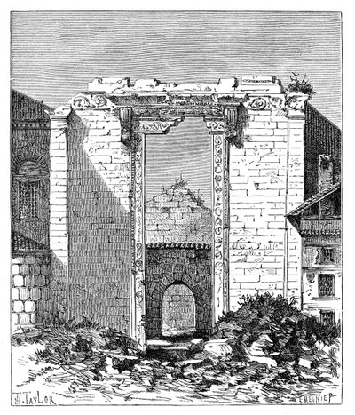 Pozostałości świątyni Augusta i Rzymu, Ancyra Ankara, Turcja, 1895 autorstwa Unbekannt