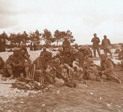 Miejsce odpoczynku, Szampan, północna Francja, c1914-c1918 autorstwa Unbekannt