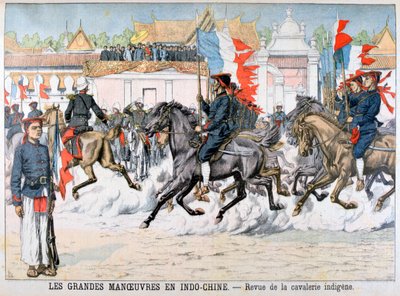 Przegląd rdzennej kawalerii, Francuskie Indochiny, 1903 autorstwa Unbekannt