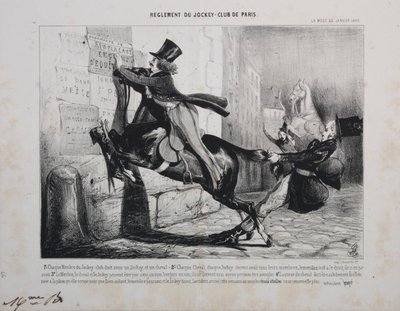 Regulamin Jockey Club of Paris: Każdy członek Jockey Club musi mieć Jockeya..., 1800 rok. autorstwa Unbekannt