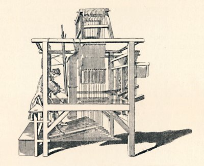Tkacz wstążek w swoim krośnie, 1747, 1904 autorstwa Unbekannt