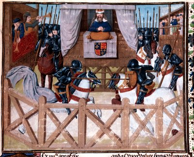 Ryszard II, król Anglii, przewodniczący turnieju, 1377-1379 XV w. autorstwa Unbekannt