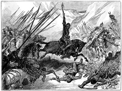 Ryszard I, Coeur de Lion w bitwie pod Arsuf, 1191, c1880 autorstwa Unbekannt