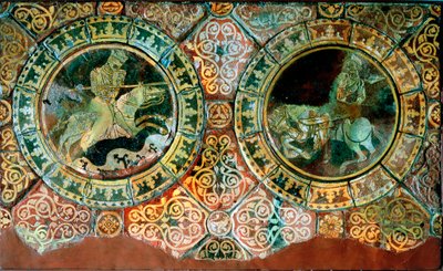 Ryszard Lwie Serce i Saladyn w walce konnej, 1191 XIII wiek autorstwa Unbekannt