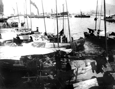 Łodzie rzeczne, Sajgon, 1900 autorstwa Unbekannt